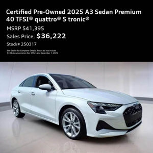 A3 Sedan Premium 40 TFSI® quattro® S tronic®